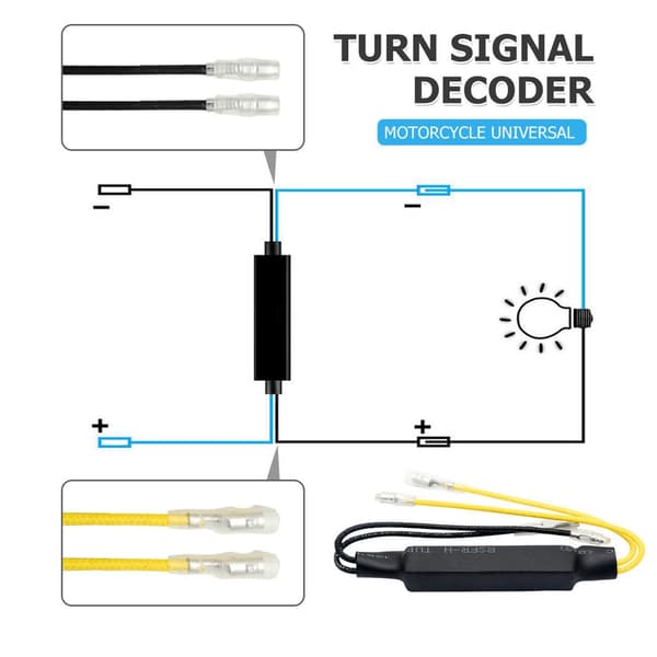 21W LED Indikator Motstand Blinklys Dekoder Motorsykkel Par