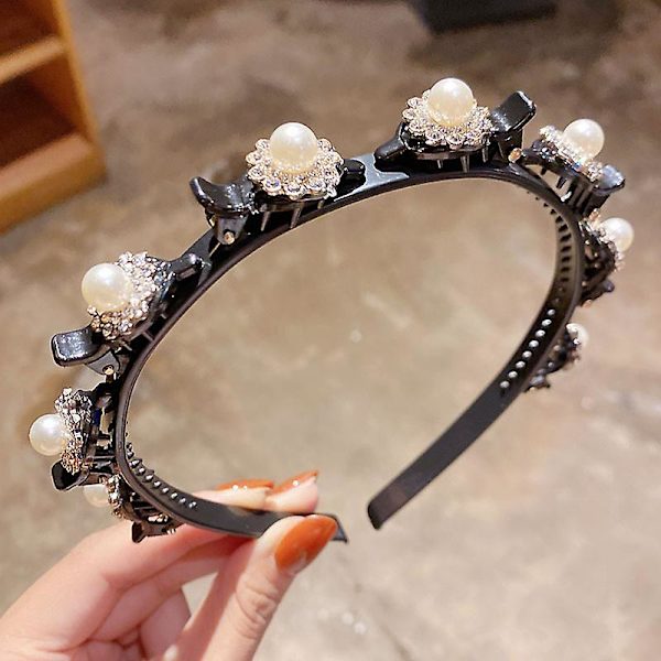 Högkvalitativt koreanskt Elegant Pearl Pannband 5