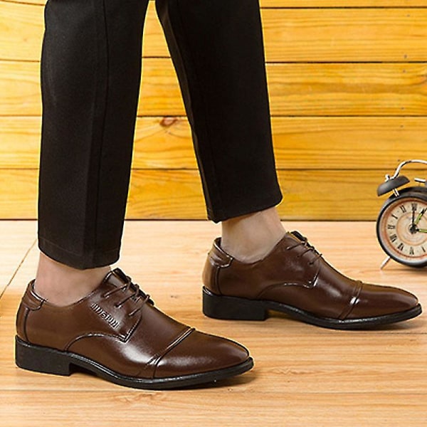 Mænd Snøre Office Smart Formelle Oxford Brogue Sko Brown 40