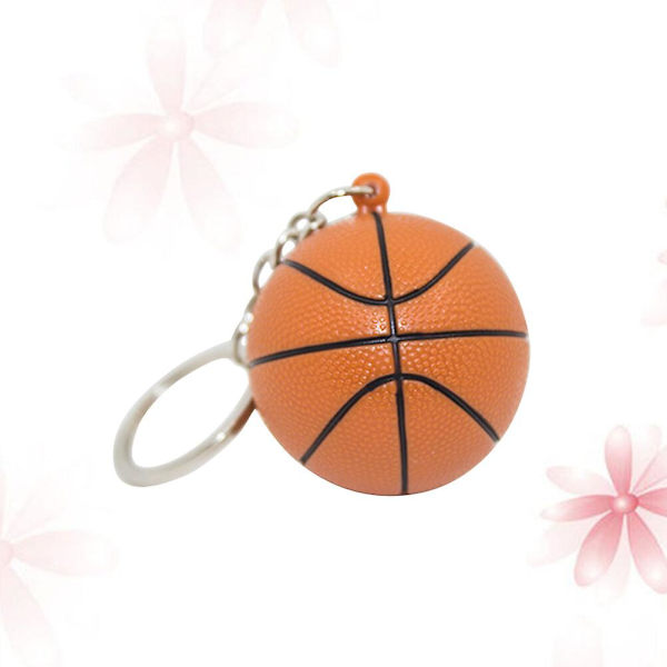 Mote Luminescence Led Light Nøkkelring Bil Nøkkelring Nøkkelring Fotball Basketball Anheng Nøkkelring For Gave (oransje)