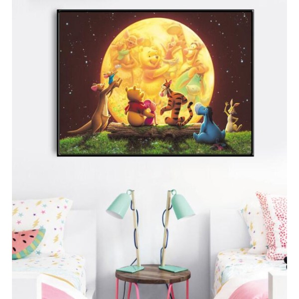 Gjør det selv Winnie The Pooh diamantmaleri (30*40 cm)