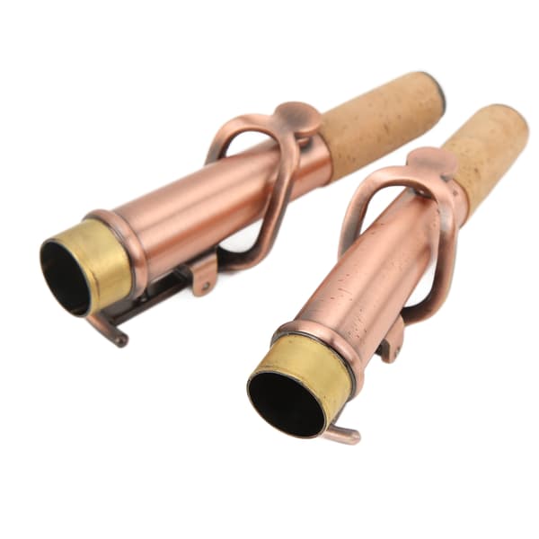 2 stk. Sopransaksofonhals Metall Rett Buet Erstatningssett Antikk Messing