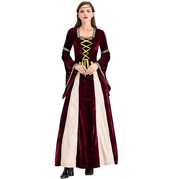 Naisten keskiaikaiset Cosplay-asut Renaissance Court -mekko M