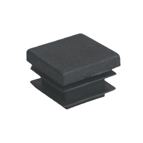 10 kpl Black End Cap Neliönmuotoinen muovitulppa metalliputkiaidoihin huonekaluihin Type B