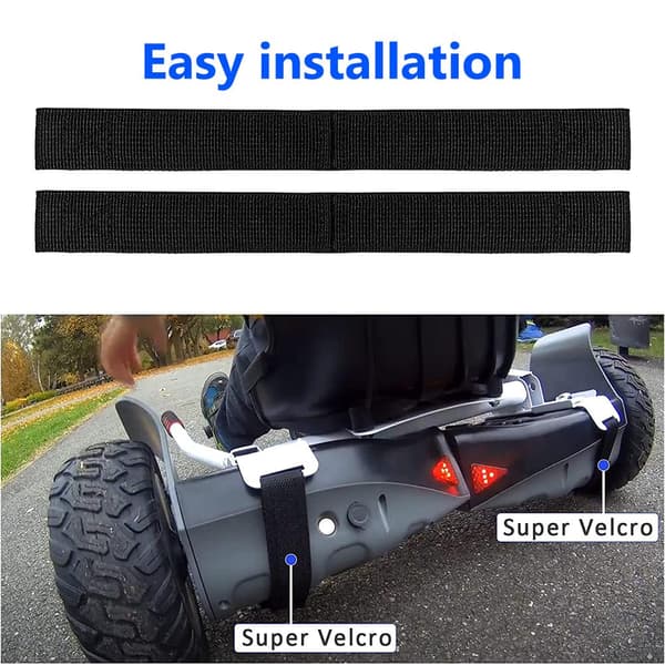 10 stk. justerbare nylonstropper for hoverboard-sete med borrelåsfeste