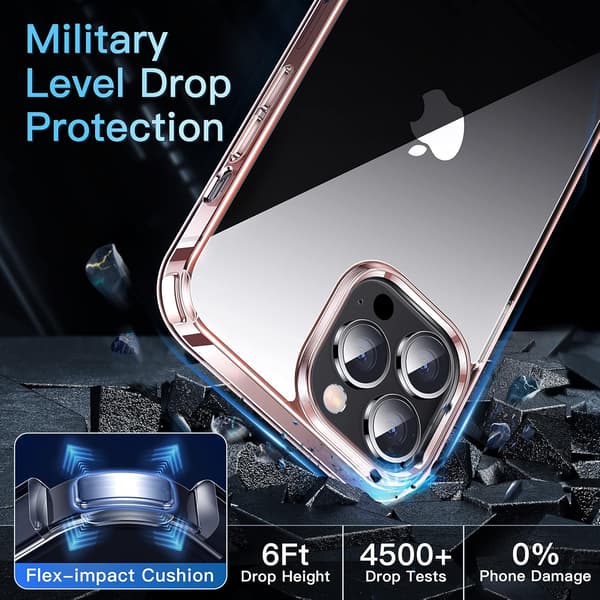 Designet for iPhone 13 Pro-deksel, [Gulner ikke] [Militær fallbeskyttelse]