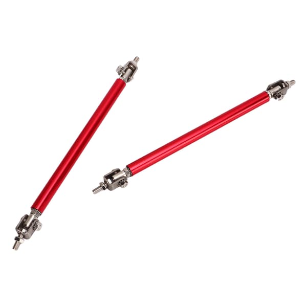 2 stk. 15 cm Røde Strekkbare Støtfangerleppe Diffuserstang Splitter Støtte Trekkstang