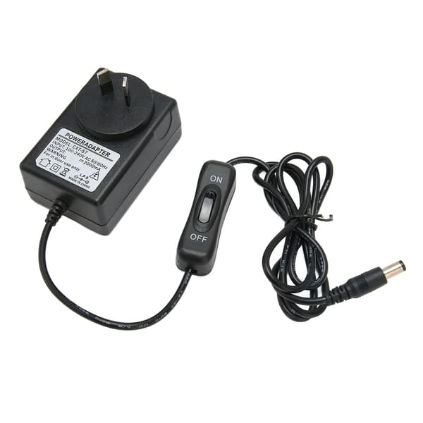 12V strømadapter 20 cm nålskumkutter DC strømadapter Pluggutstyr 100-240V AU-plugg 12V 2A 24W