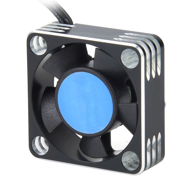Metal 504 Motor ESC Køleventilator Køleplade RC Bil Opgraderingsdele Sølv Sort
