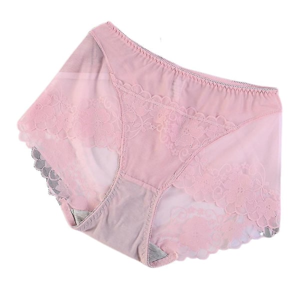 Kvinnor Spets Franska Underbyxor Boxer Sexiga underkläder Pink M