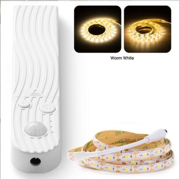 5V Vattentät Smart Light Strip Skåp Garderob Dimning LED Sensor Light Strip Light Bar Kit för möbler, trappa,