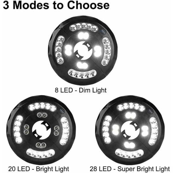 LED Varmt Hvitt Lys Lading Ny Utendørs Strand Fritid COB USB Lade Paraply Light