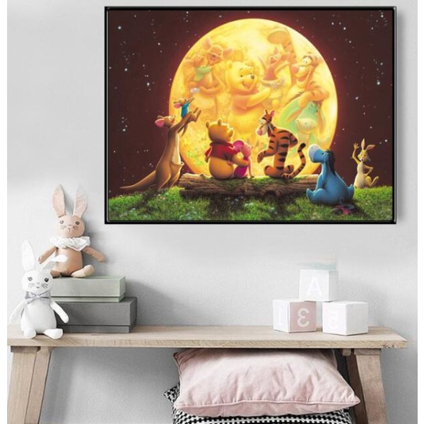 Gjør det selv Winnie The Pooh diamantmaleri (30*40 cm)