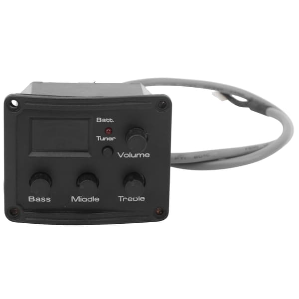 Ukulele Pickup EQ Tuner med LED-display 3-bånds equalizer elektrisk boks
