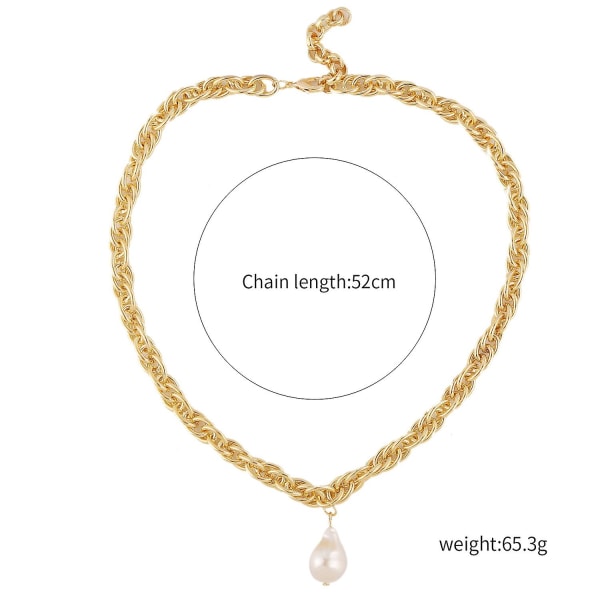 Halskæde Pearl Metallic Element Fashion smykker B1878 N1903-2