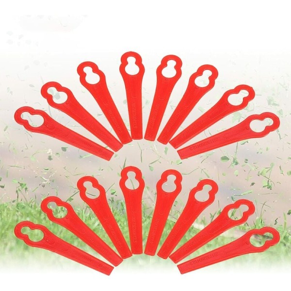 100-pack plastgräsklipparblad rött blad för gräsmatta och trädgård