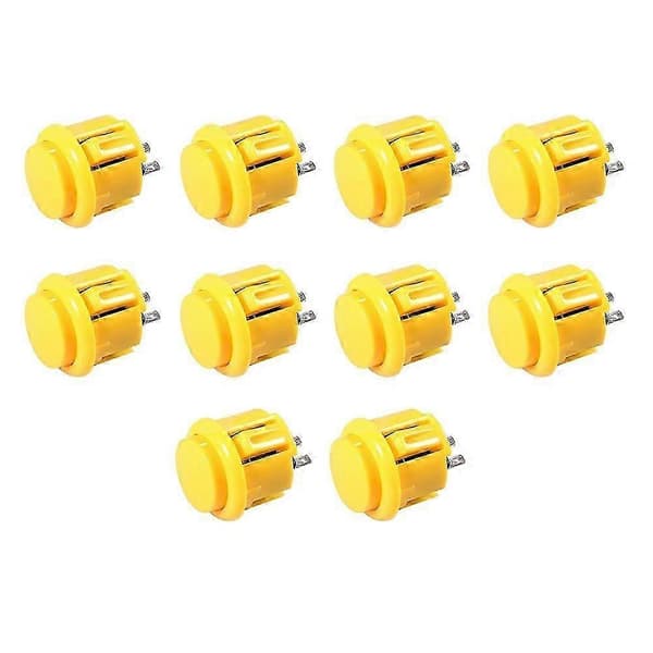 10 stk. arkadeknapper 24 mm responsive arkadeknapper for spillentusiaster 1