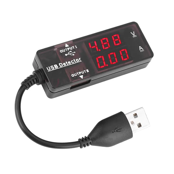 Dual Display USB Spændings- og Strømmåler - YB26VA