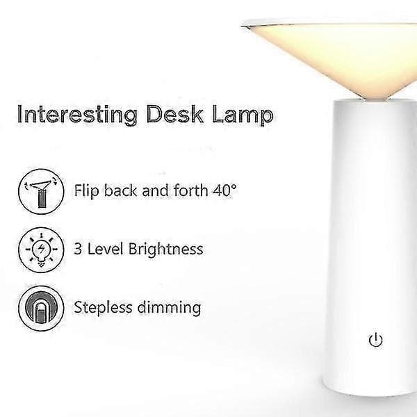 LED dimbar øyebeskyttende skrivebordslampe (hvit)