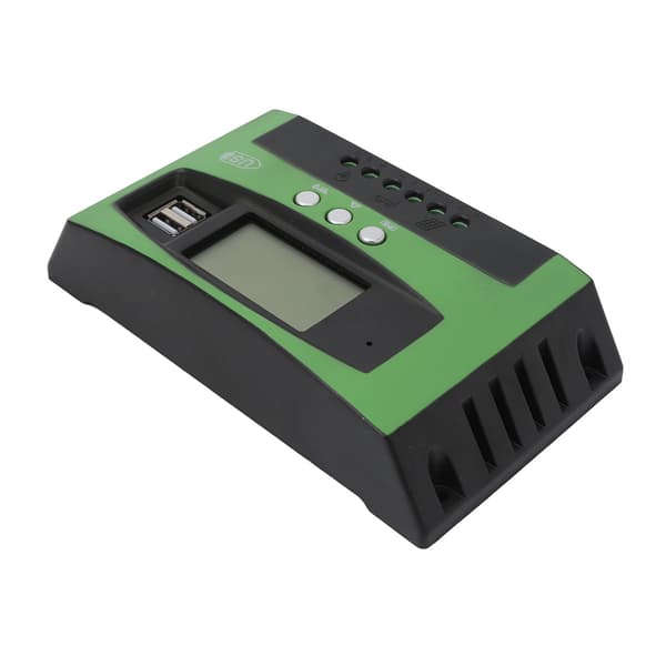 MPPT Solcelleladeregulator 60A 12V 24V Doble USB-porter LCD-skjerm Bil Solcellepanel Regulator
