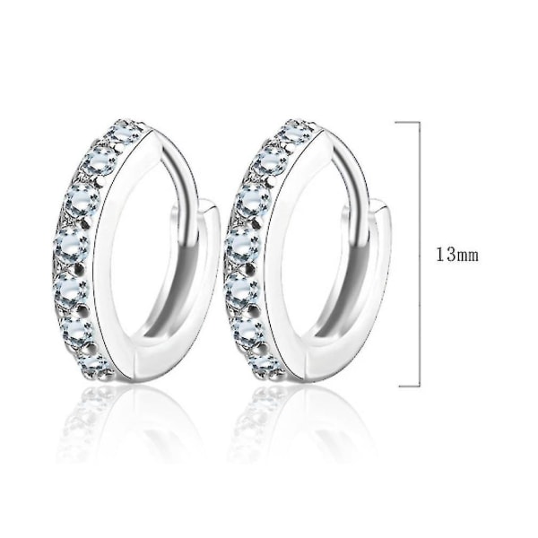 øreringe Super Flash Single Row Diamond Artificial Silver Ear Clips For Ball