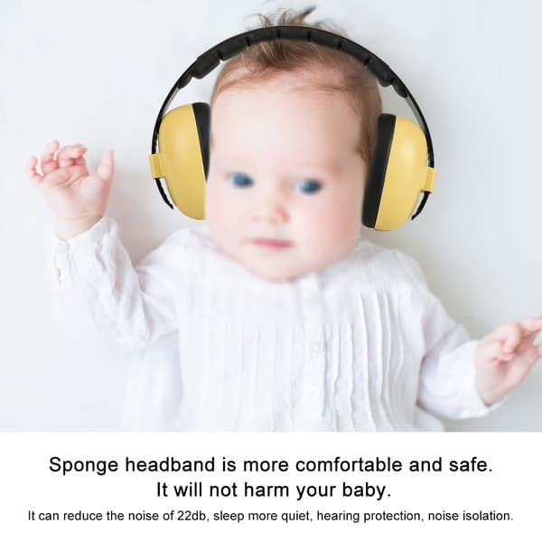 Børn Baby Gul Sammenfoldelig Søvn Høreværn Støjreducerende Ørekopper