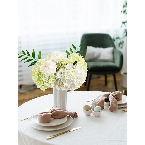3st 21 tum Vit konstgjord hortensia Large Real Touch Realistic Natural Hydrangea Replicas för hemfestdekoration