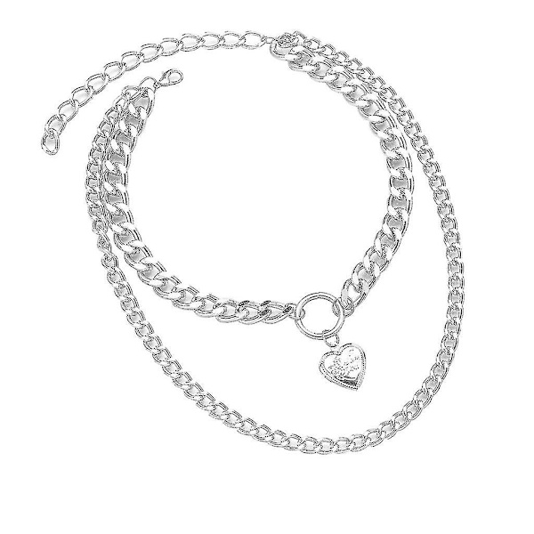 Kvinner delikat lagdelt choker halskjede perle anheng justerbar punk halskjeder sett