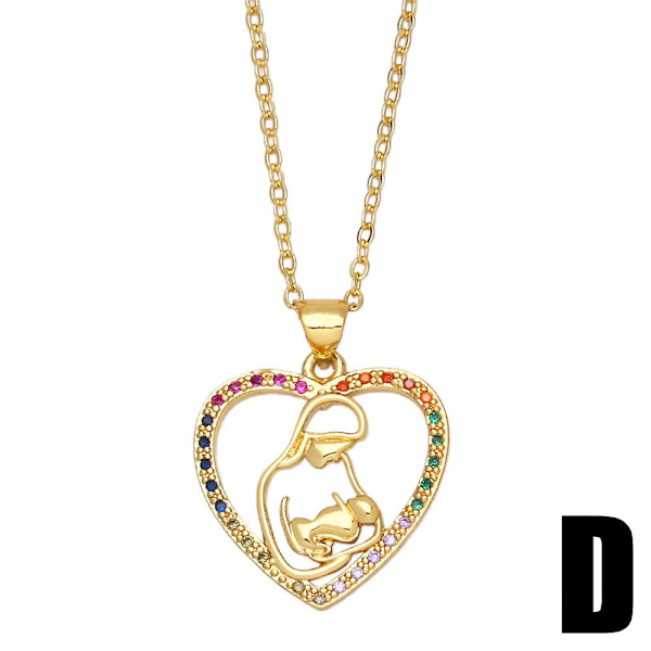 Halsband present till mamma Zircon Heart Stud Modesmycken Ac8409 B