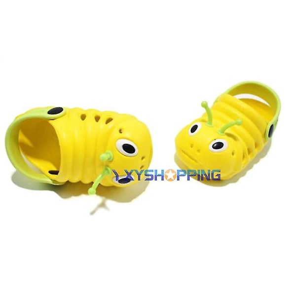 Barn Gutter Jenter Sommer Strandsandaler Slipper Sko Yellow 25