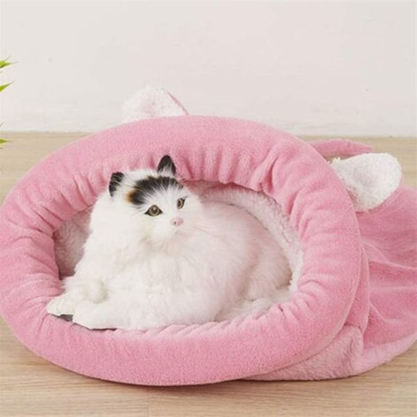 Kæledyrsseng Blød varm kattesovepose Selvopvarmende sovepose Kitty Sack Pet Kennel Senge Snuggle Sack Tæppe Måtte Kitty B