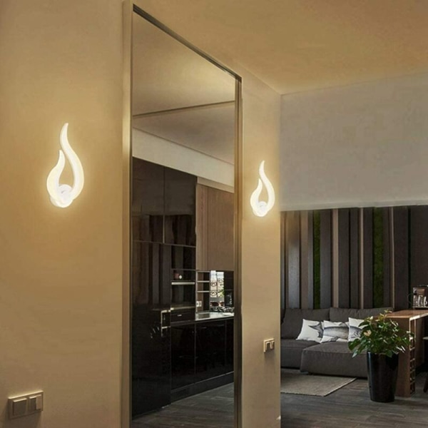 Moderni minimalistinen lämmin valo LED-akryyli liekkivalaisin käytävän käytävän valaisimet sisä- ja ulkokäyttöön
