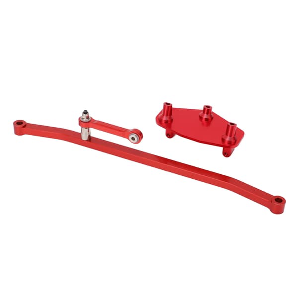 RC Aluminium Styrestangsforbindelse Servo Mount Base Sæt til LOSI LMT 4WD Solid Axle 1/8 Monster Truck Rød