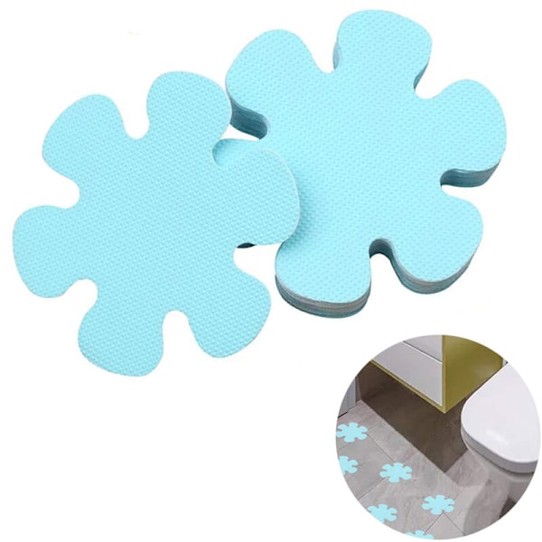 Blå blomma 10cm20st svart spade blomma säkerhetsduschpedal limpasta duschgolv halkfri duschtejp,