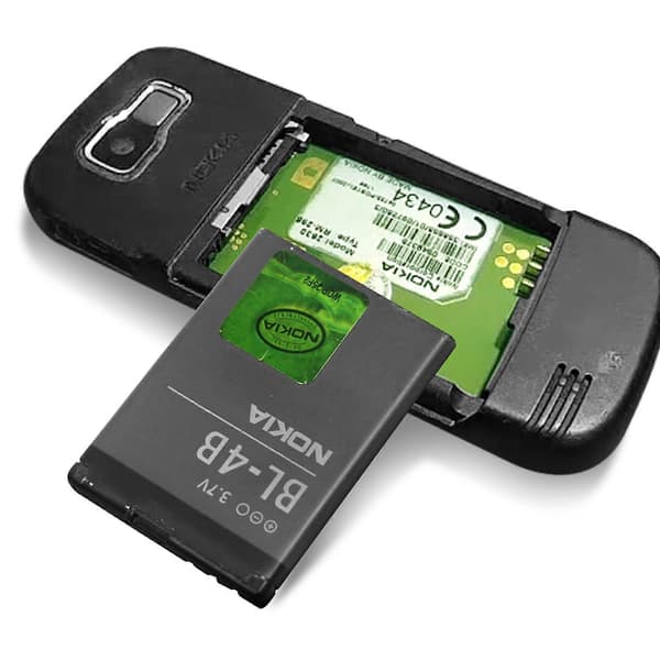 Original 700mAh Li-ion batteri kompatibelt med 2630 Model BL-4B, grå Grå