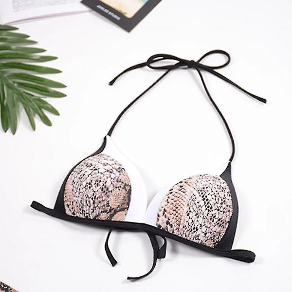 Dam Sexig Halter Bikini Set Push-up Vadderad BH Baddräkt L