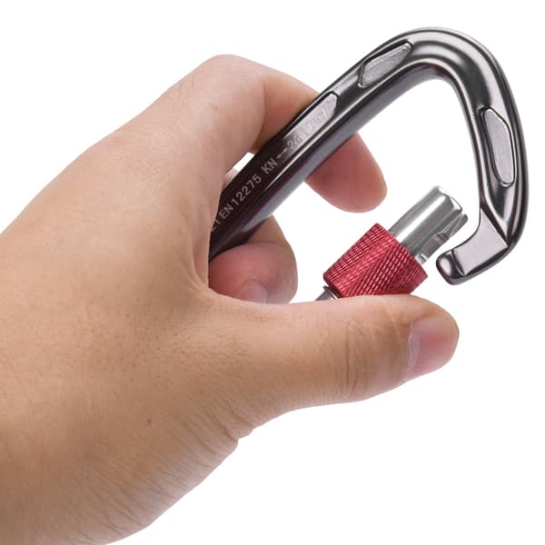 7075 Flygplansaluminium Master Lock Karbinhake D Ring Säkerhetsspänne Utomhus Klättring Camping Säkerhetsutrustning Grå