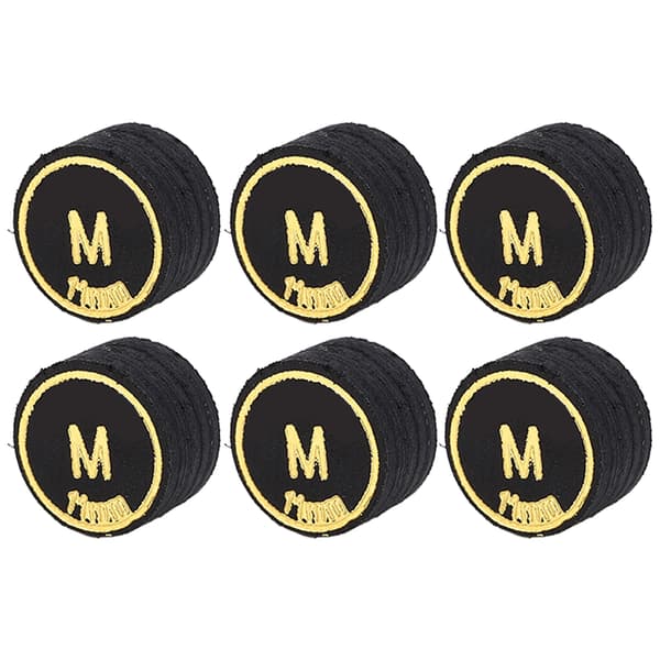 6 stk. PU Multi Layer Billiard Pool Kø Spidser Udskiftning Sort
