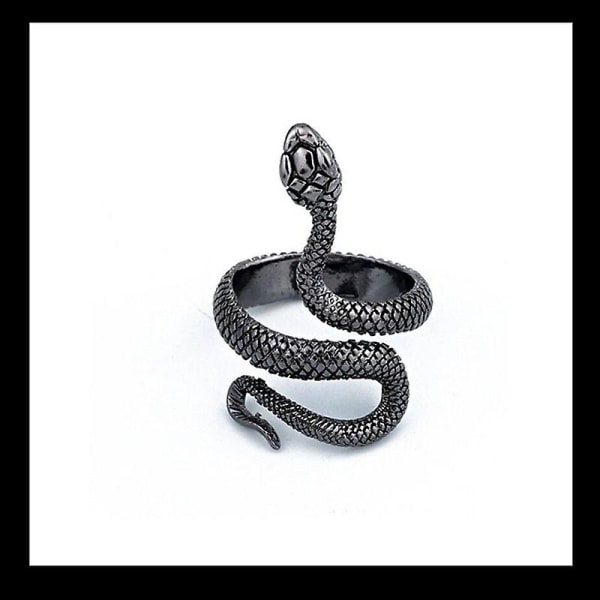 Gothic Rhinestones Open Snake Ring Justerbara Djurringar Reptiler För män Kvinnor Mode Punk Pojke Flicka Födelsedag Smycken Presenter