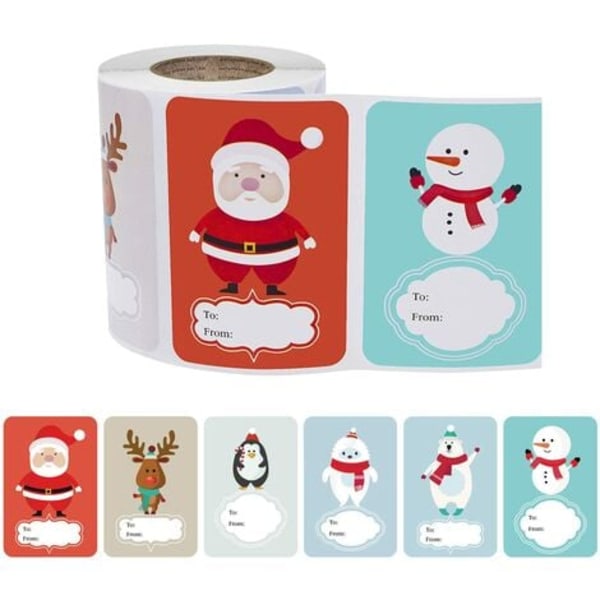 Packa julklappsetiketter, 250 st/kupong Julklappsetiketter för julklappspåsar, omslagspapper, kort