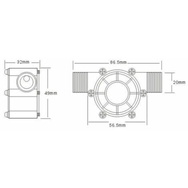 Hydroelektrisk vandstrømspumpe DIY Generator, 12V