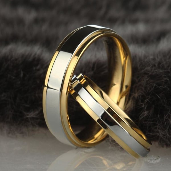 Mote elsker par kvinner titan stål forlovelse bryllup ring band smykker US 12 Womens