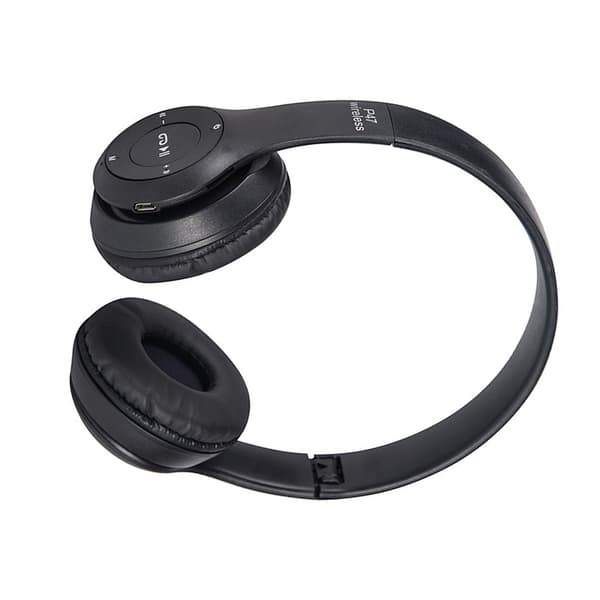 Bluetooth Trådløse Stereo Foldbare Over Ear Gaming Hovedtelefoner Sort