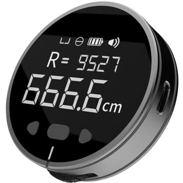 8 i 1 lille elektronisk lineal Q LCD display afstandsmåler 99m høj præcision bærbart længdemåleinstrument sort
