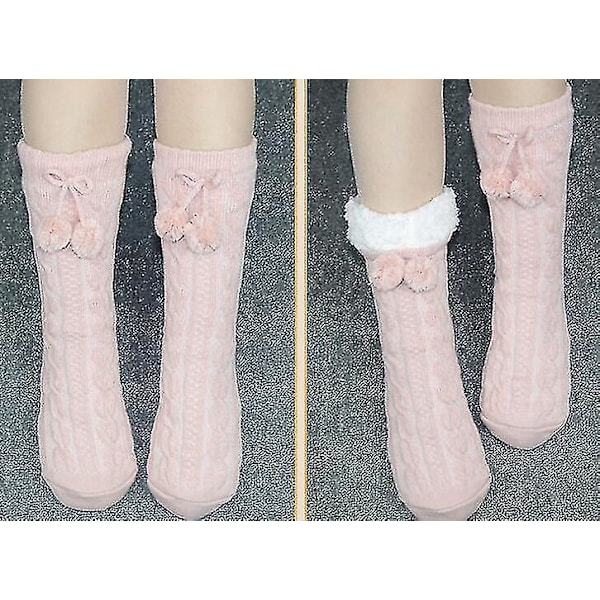 Slipper Fuzzy Sokker For Dame, Vinter Varme Myke Tykke Sokker
