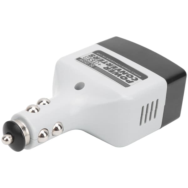 12V 24V USB Billader Strømomformer Svart