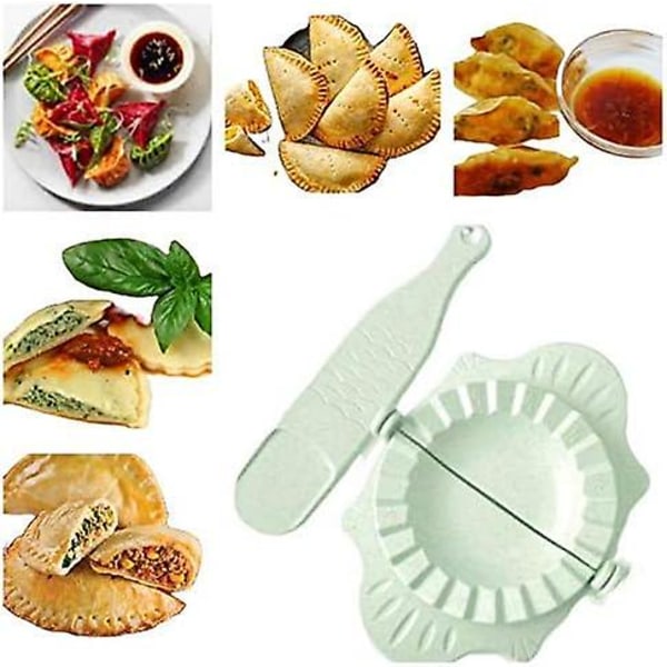 Dumpling Maker Set med form och sked Multipurpose klimppress för ravioli, empanadas, pajer, Pierogi degpress för hemlagade recept