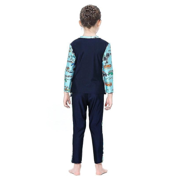 3st Barn Flickor Muslim Modest Burkini Islamic Badkläder Navy Blue 11-12 Years