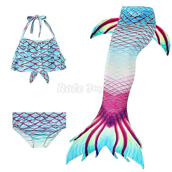 Mermaid prestationsdräkt, 3 stycken
