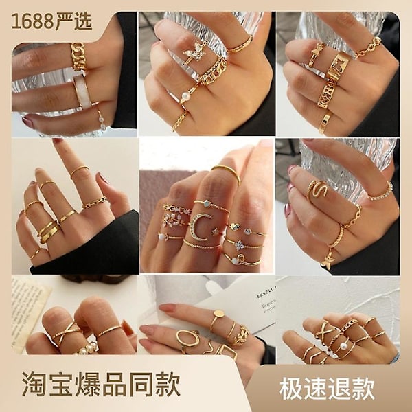 Ring Set Butterfly Fashion Smycken B2528 224